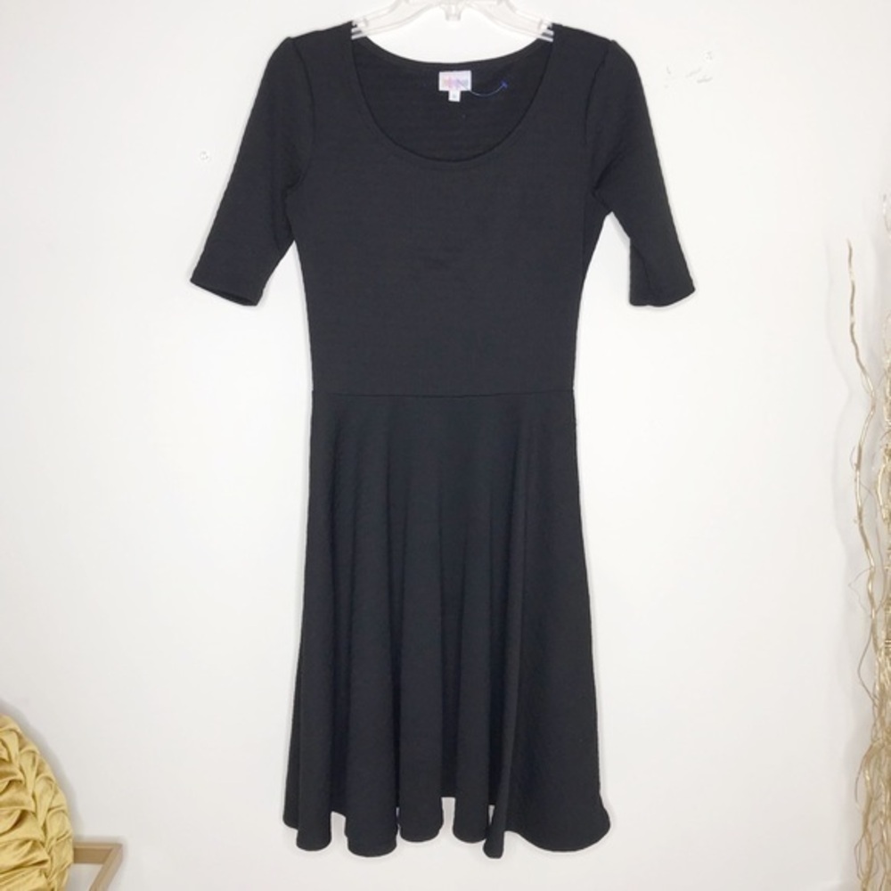 Lularoe black skater midi dress size S
